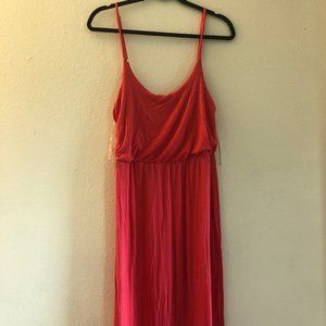 STRETCHY PINK WATERMELON MAXI DRESS SIZE S/M/L